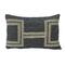 Hello Honey® Charcoal & Natural Cotton Blend Lumbar Pillow with Jute Embroidery